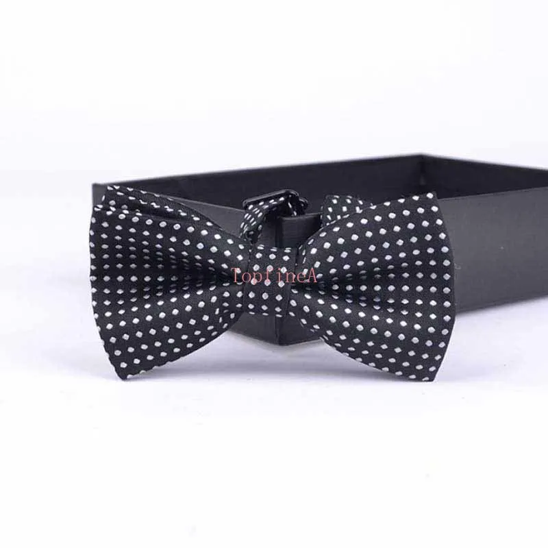 Butterfly Children Bowtie Bowknot Bow Tie Silver Dot Polka school Prom Wedding Girls Festive Christmas New CE33