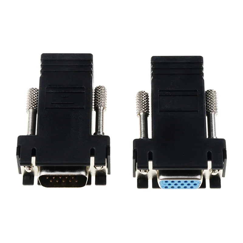 Удлинитель RJ45 к VGA «папа» к LAN CAT5e CAT6 Сетевой кабель Ethernet RJ45 Женский адаптер Компьютерный дополнительный переключатель Конвертер