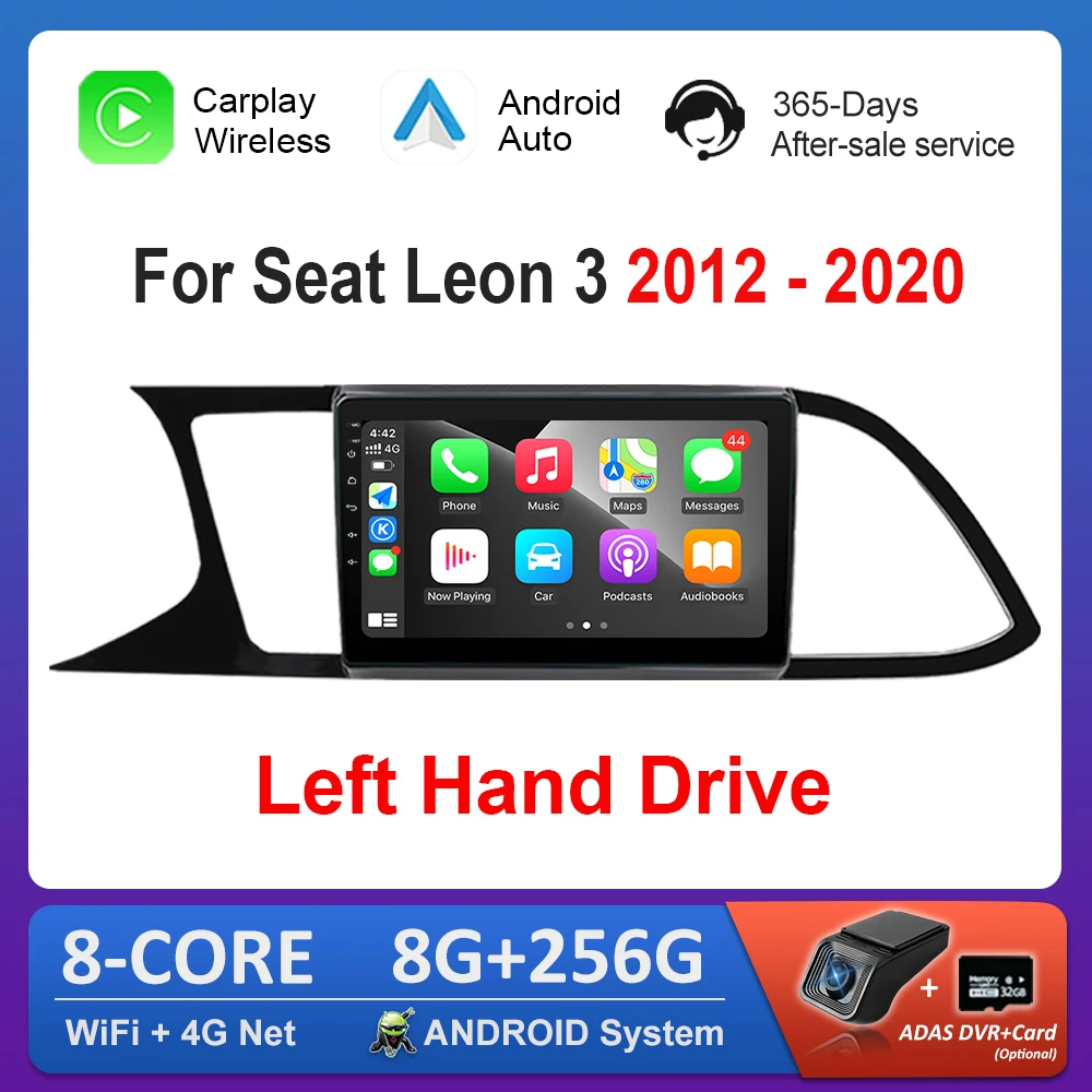 Left Hand Drive 9'' for Seat Leon 3 2012 - 2020 Car Radio Multimedia Player Android OS HD Screen WiFi Head Unit Carplay GPS Navi