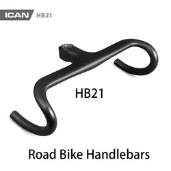 ICAN Aero Newest Carbon Integrated  All Internal Routing Racing Disc Road Bike Handlebar 400/420/440mm Stem Length 90/100/110