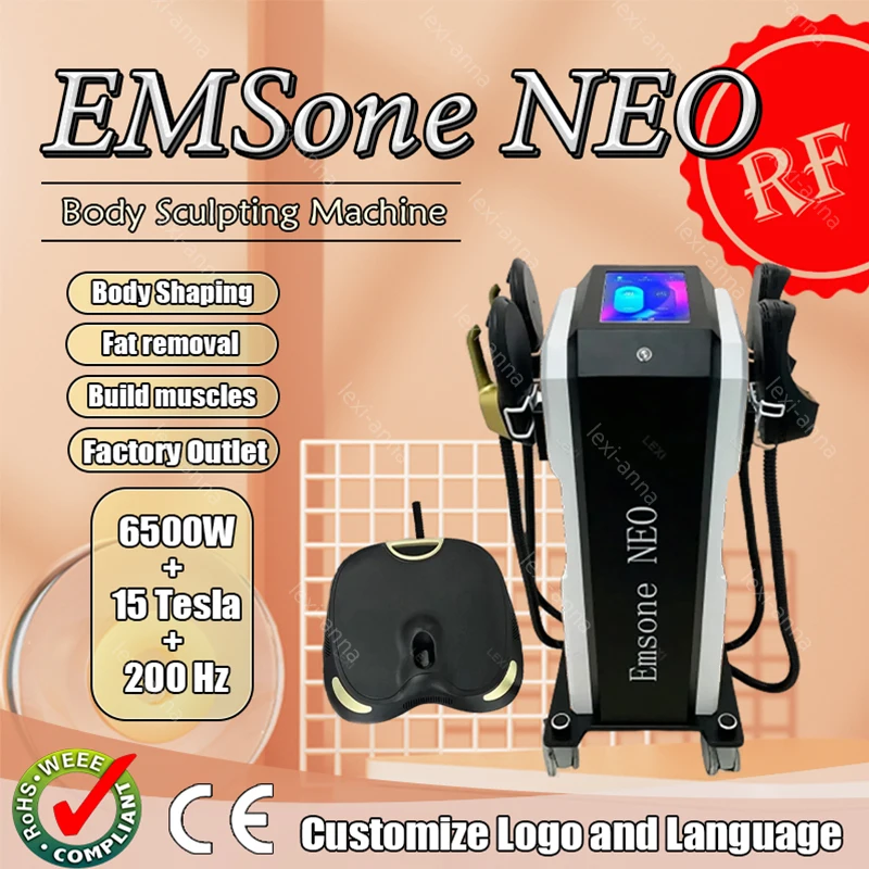 Fat Burning Emsone NEO 200HZ RF EMS Machine 6500W Body Slimming Sculpting Nova Weight Lose Electromagnetic Build Muscle