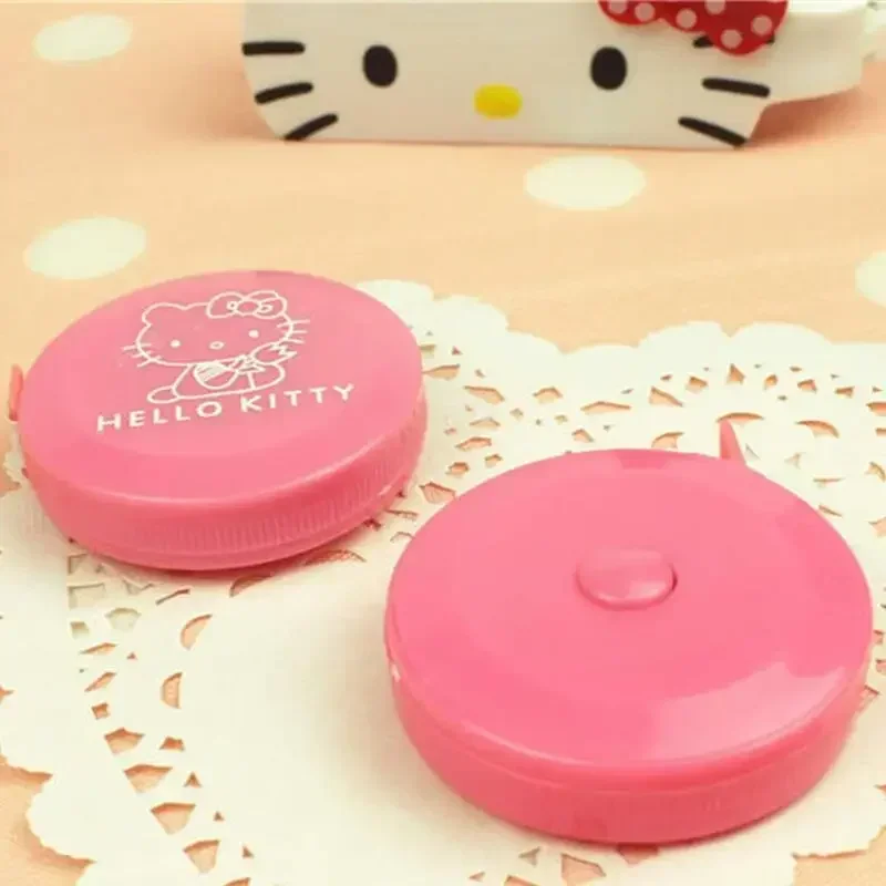 شريط قياس Sanrio Hello Kitty ، لطيف ، رسوم متحركة ، قابل للحمل ، قياس ، ملابس ، فتاة وطفل ، هدية العيد