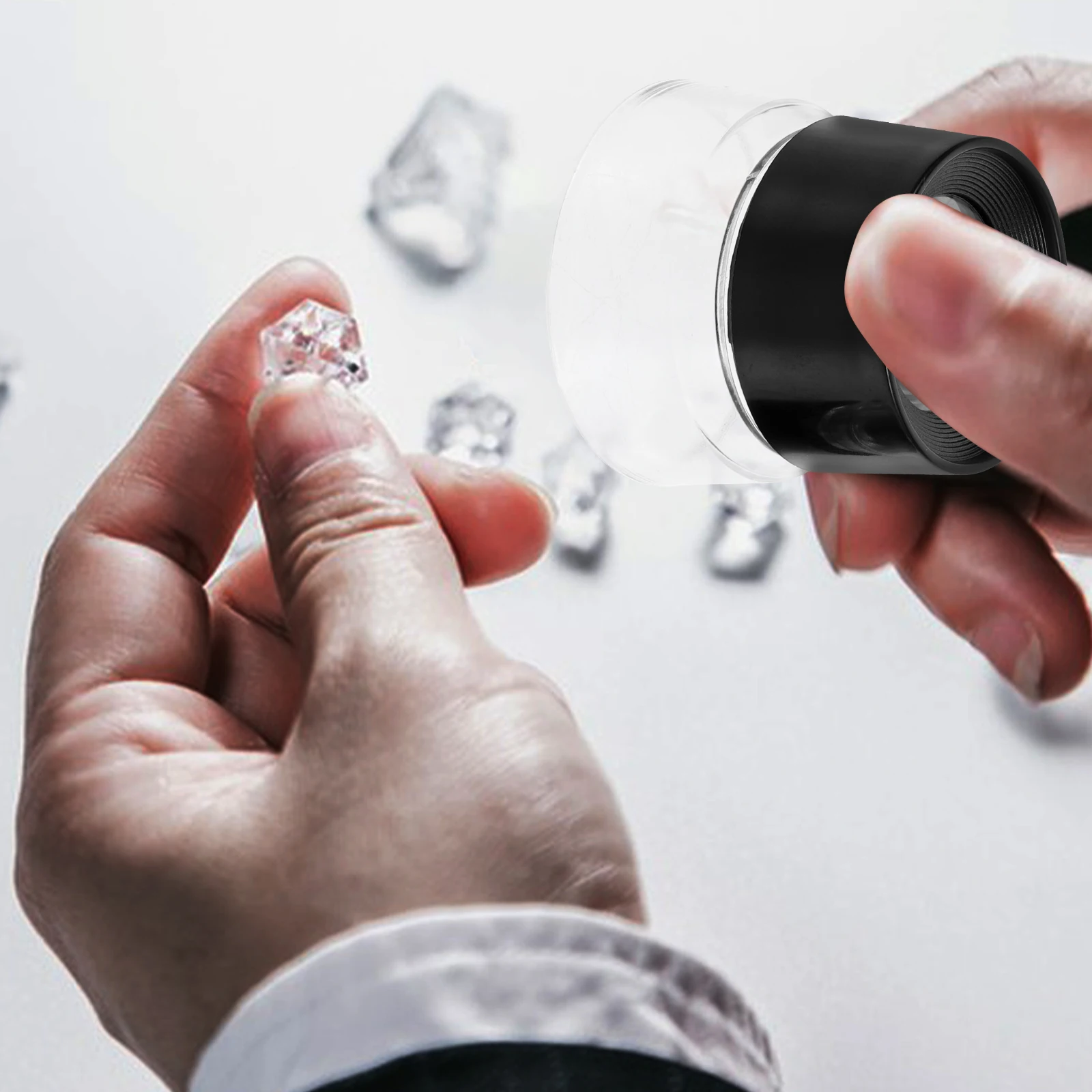 2Pcs Cylindrical Jewelry Magnifying Glass 10X Lens Portable Jewelers Magnifier for Watch Repair Reading Clear