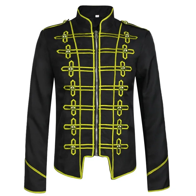 Medieval Retro Men's Steampunk Drummer Punk Gothic Jacket