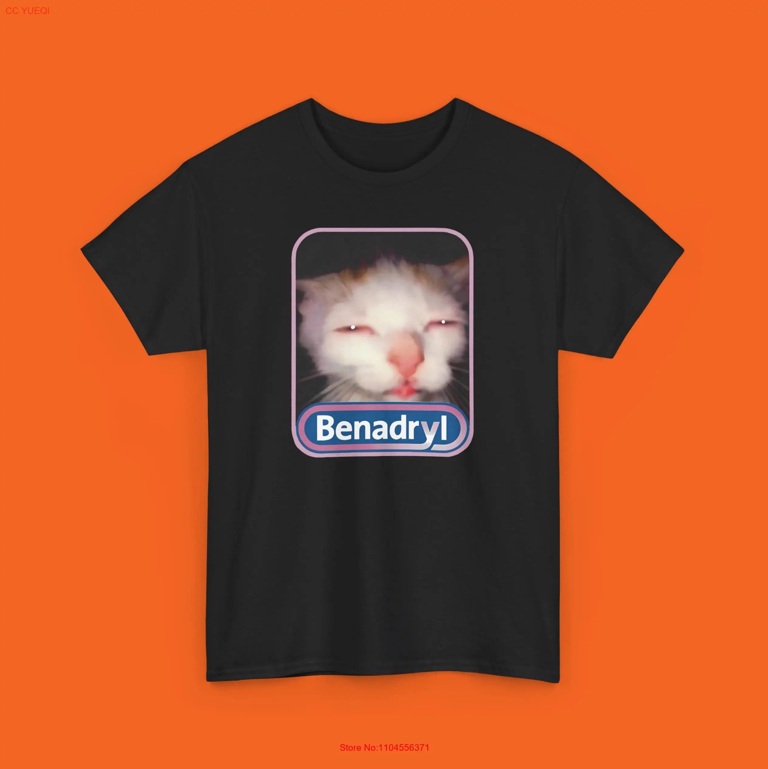 Benadryl Meme Cat camiseta Benny lindo para los amantes suave comodidad negro amigos Retro Vintage divertido mangas largas o cortas