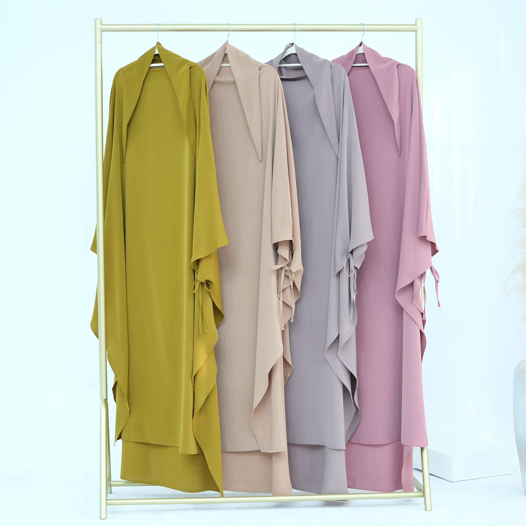

Hijab Scarf Extra Long Khimar for Muslim Women Headscarf Overhead Hijabs Jalabiya Abaya Dress Ramadan Eid Islamic Prayer Clothes