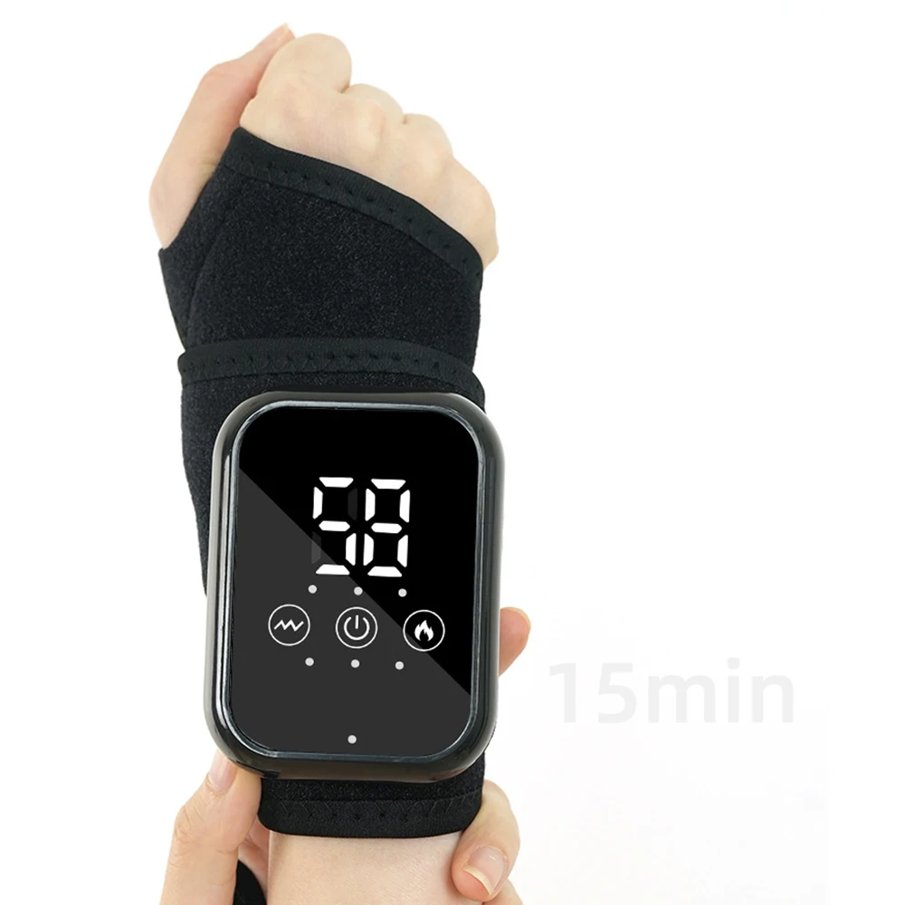 Elektrische Heizung Handgelenk Massagegerät Handgelenk Brace Protector Wrap Vibration Massage Lindert Sehnenscheidenentzündung Karpaltunnel Müdigkeit Linderung – Detail 3