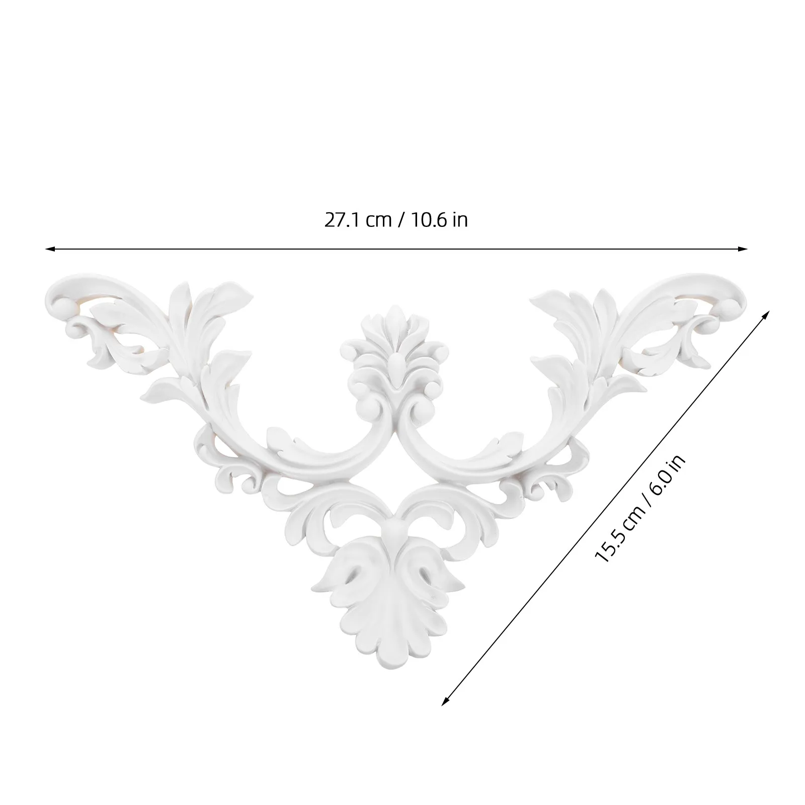 8.1x8.1 White PU Ceiling Molding Corner Trim Flower Pattern Carved Panel European Style Decorative Corner Ornament Wainscoting