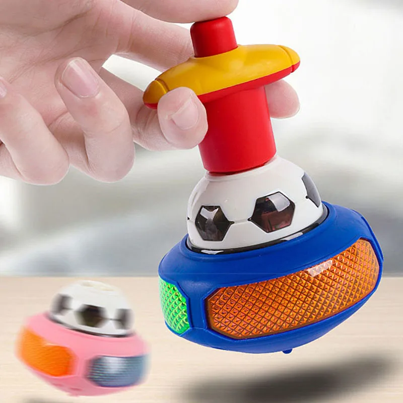 8cm Gyroscope Children Toys Music Luminous Magic Rotating Launch Cartoon Colorful Flashing Spinning Top Children Toys