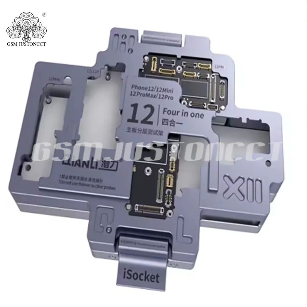 Qianli ISocket 4-in-1 Mega-iDea Motherboard Layered Testing Frame for IPhone 12/12Mini/12Pro/12ProMax Testing Repair Fixture
