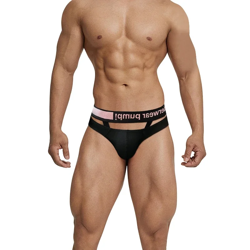 CMENIN Modal Men\'s Panties Sexy Double Stripe Cutout Briefs Male Gay Bikini Jockstrap Underpants Sissy Man Slip Underwear Briefs