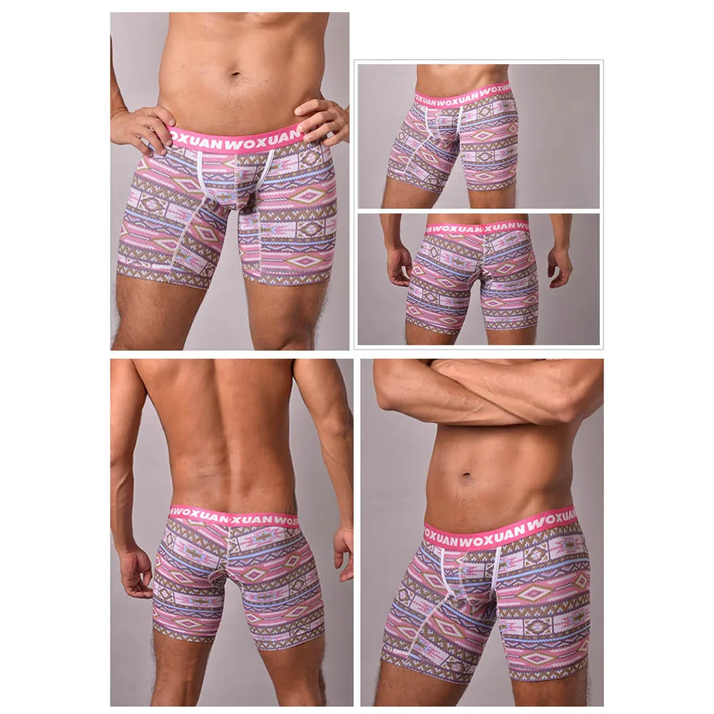 

Комфортные эластичные мужские трусы-боксеры с длинными штанинами из дышащей ткани, подходящие для занятий спортом и повседневной носки