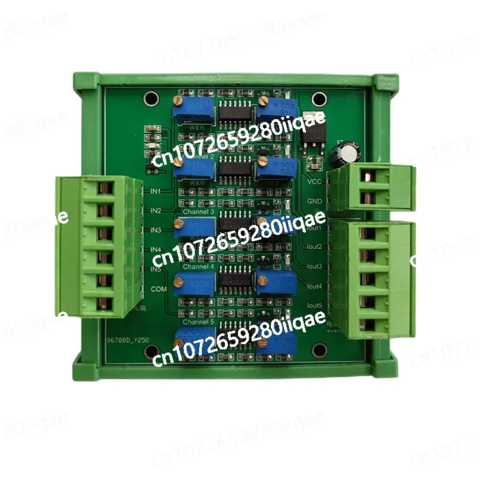 Multichannel Five-way Voltage To Current, Five-in and Five-out 0-3.3 V/5V/10V/15V To 4-20ma Transmitter