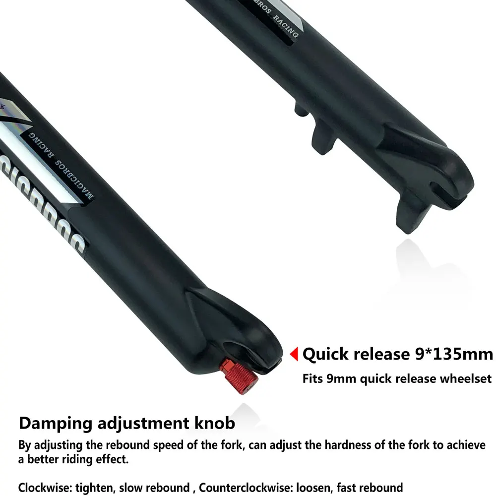 MAGICBROS Elektrofahrradgabel Luftfederung 20 26 Zoll 4,0 Gabel Aluminiumlegierung Snow Bike E-Bike 9 * 135 mm Fat Bike Luftgabel – Detail 11