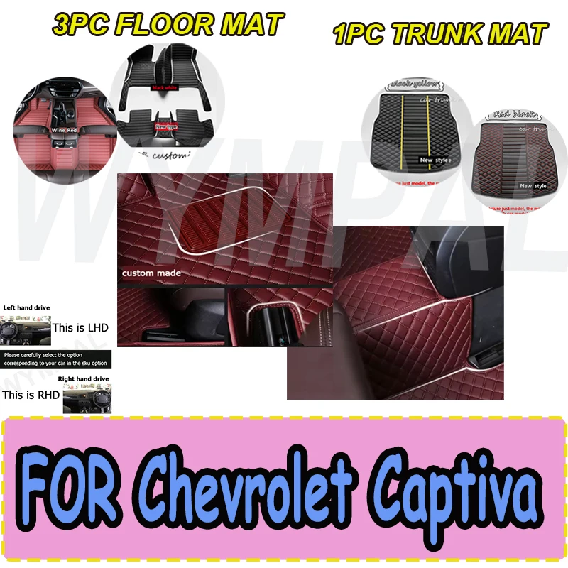 

LUXURY Car Mats Floor For Chevrolet Captiva CN202S 2022 2023 7 Seater Waterproof Car Mats Floor