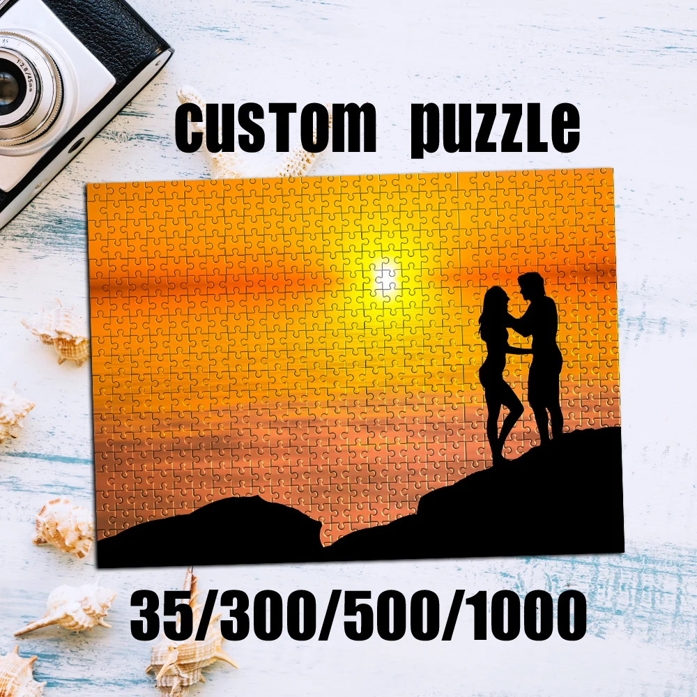 35/300/500/1000pcs Personalized Custom Photo Puzzle Couple photo Customize Your Puzzle To Create An One-Of-A-Kind Present.