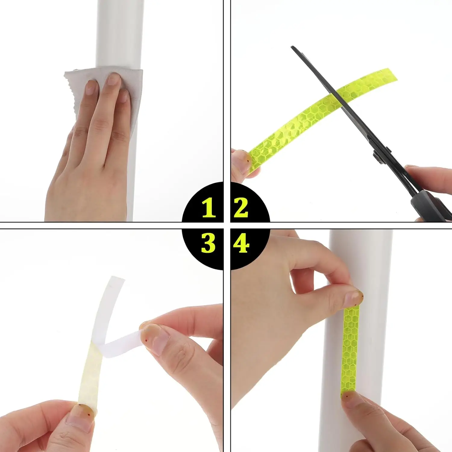 Waterproof self-adhesive reflective tape，outdoor high visibility safety warning lights，helmets for cars，bicycles，and scooters