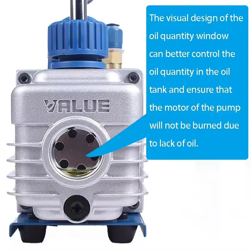 VALUE FY-1H-N Refrigeration Vacuum Pump Single Stage Rotary Vane Refrigeration Air Conditioning Pump Car Refrigeration Repair