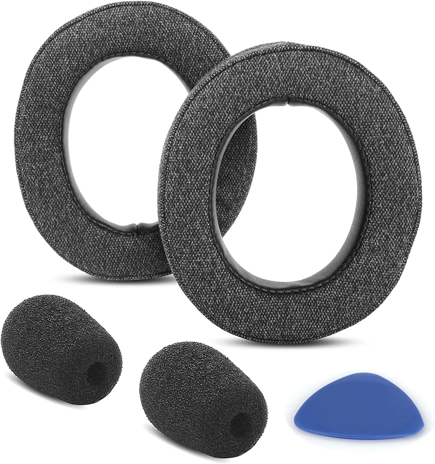 HS7 Ear Pads Ear Cushion Replacement Compatible with Corsair HS70 HS50 HS60 Pro HS75 XB Headphones Thicker Fabric Earpad