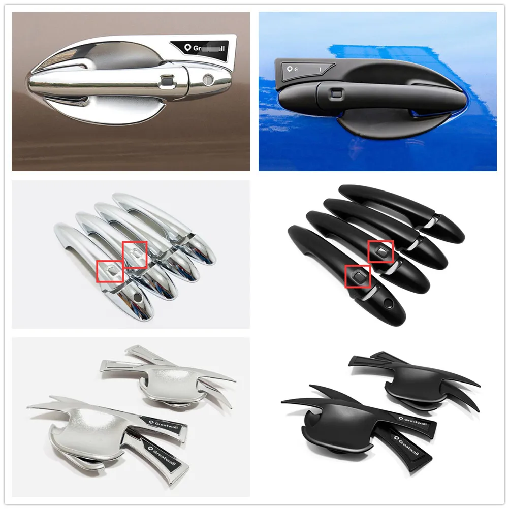 For Great Wall GWM Cannon Poer Ute 2021 2022 Accessories Car Door Pull Doorknob Catch Door Handle Bowl Cap  Cover Trim