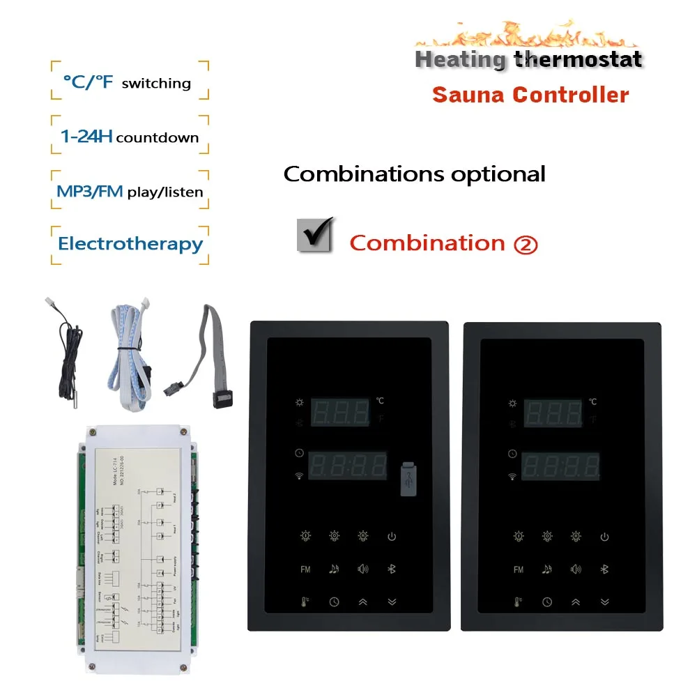 1-24 Hours countdown Sauna temperature regulator 100-240VAC multi-function TUYA WIFI sauna thermostat