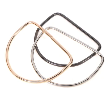 1 adet Metal büyük D halka el-in-el demir halka Metal el-in-el çantası çanta donanım aksesuarları yedek kadın çanta kolları