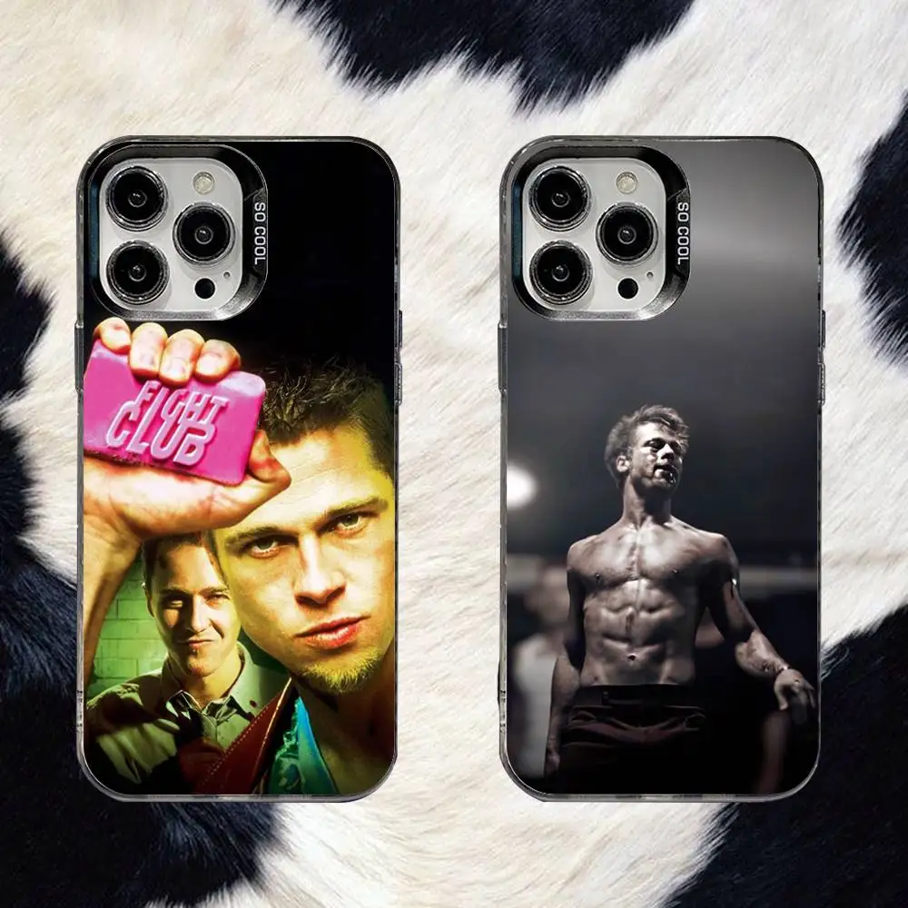 

Fight Club MOVIE Phone Case For iPhone 16,15,14,13,12,11,8,7,Pro,Max,Plus,Mini,XS,SE Anti Fall Black Matte Hard