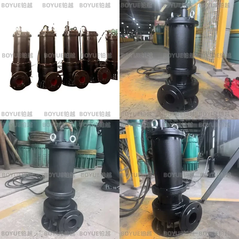 Heavy Duty Submersible Sewage Pump with Cutter High Flow Flood Control Drainage for Industrial Septic Tank Wastewater