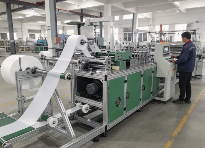 Disposable Slipper Making Machine 3 Layers Nonwoven Material Hotel Spa Travel Disposable Shoe Manufacturing Machinery