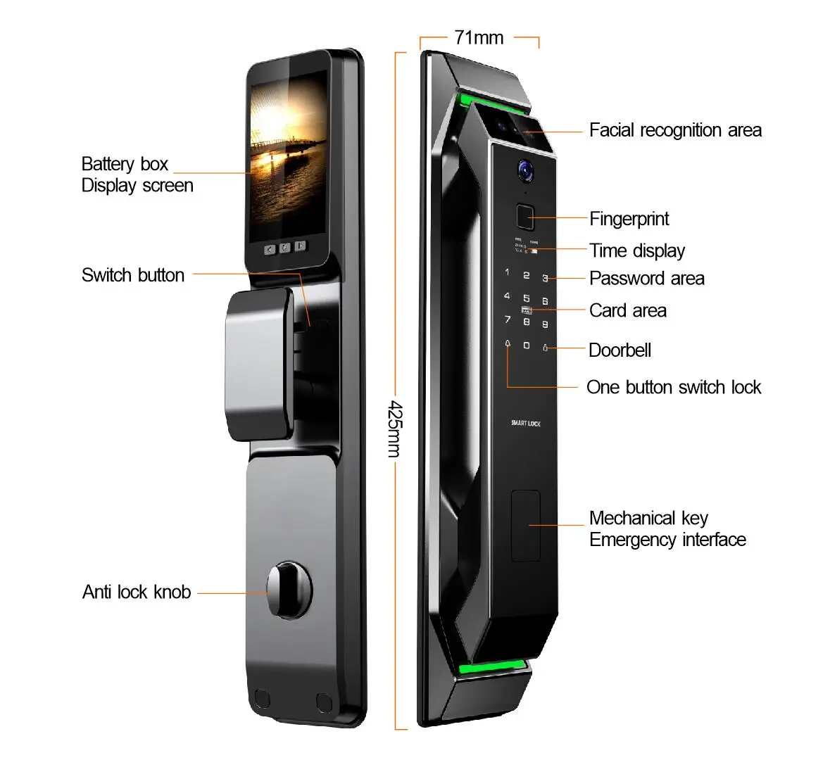 Tuya WiFi Camera Smart Lock 3D Face Recognition Digital Fingerprint Electronic Tuya Smart Door Lock APP/Key/Card
