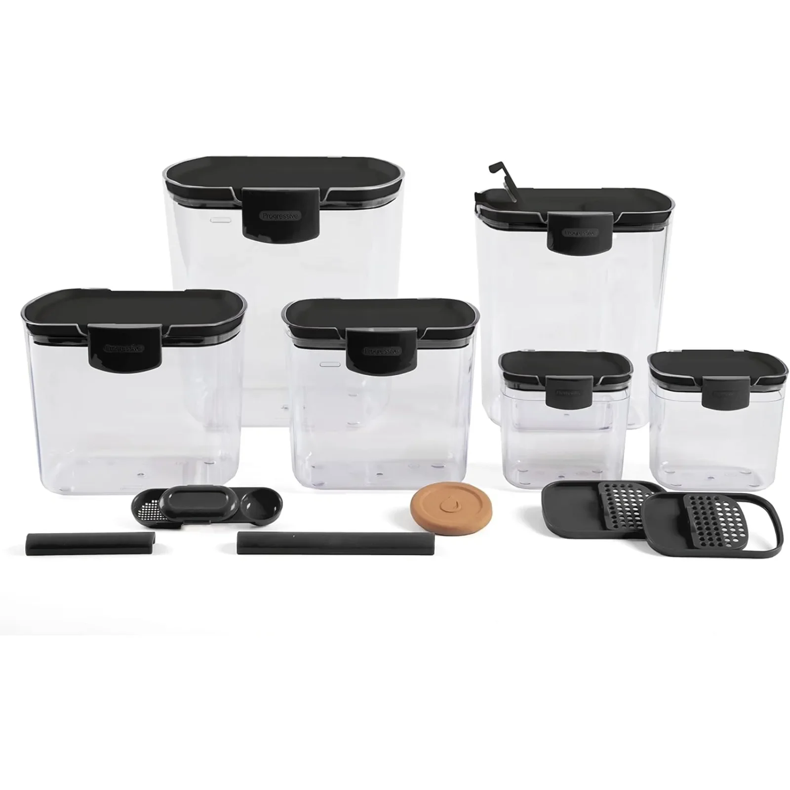 US  Progressive ProKeeper Baker's Airtight Kitchen Storage Canister Container Set for Flour,Sugar & More,Keeps Ingredients Fresh