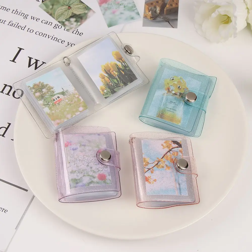 1PC PVC Accessories Key Chain Jewelry For Photos Cards Photos Holder Mini Photo Albums 2 Inch