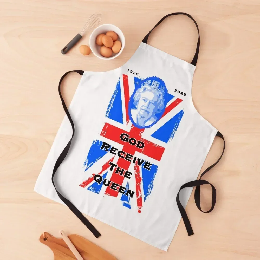 

God Receive The Queen Apron Kitchen For Man Women Kitchen'S Kitchen And Home Items Apron