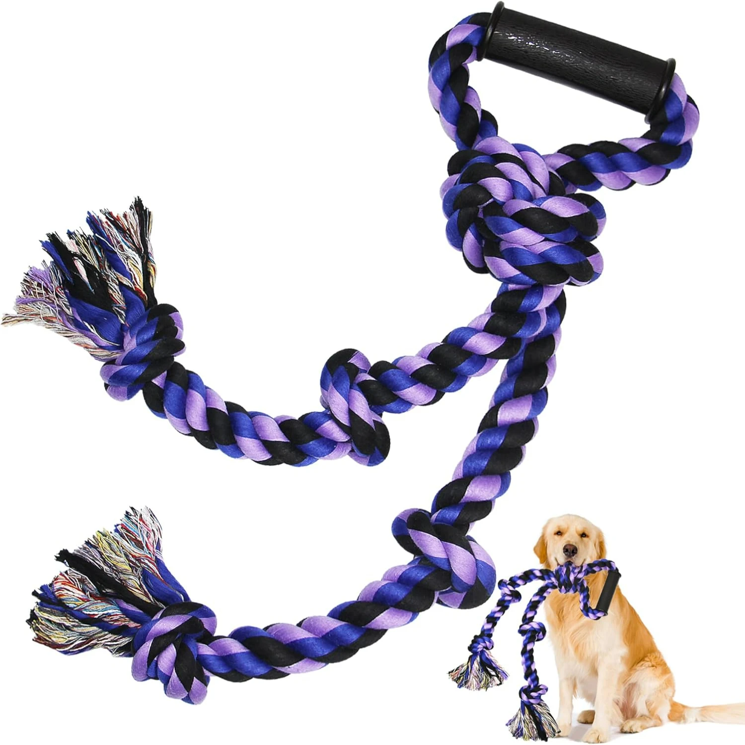 

Indestructible Yellow Tough War Dog Toy for Large Breeds - Durable Rope Dental Cleaning Toy for Aggressive Chewers and Medium Do