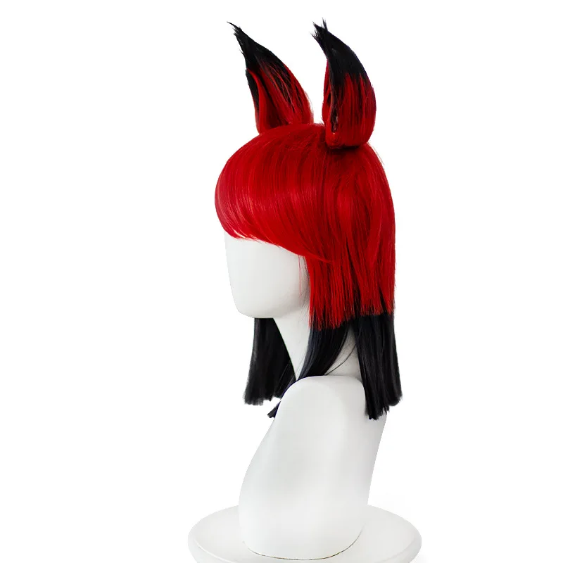 Hazbin disfraz para niños, peluca para adultos, Alastor para Hotel, Carnaval, gorro para mujer, Cosplay para parejas, niñas, Anime, niño