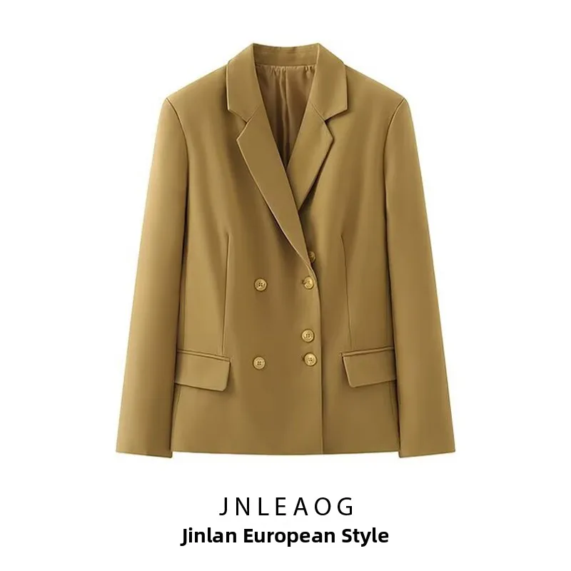 

JNLEAOG женский модный однотонный костюм Jaet универсальный дизайн High-End Feelings Busin повседневный длинный свеч полиэстер