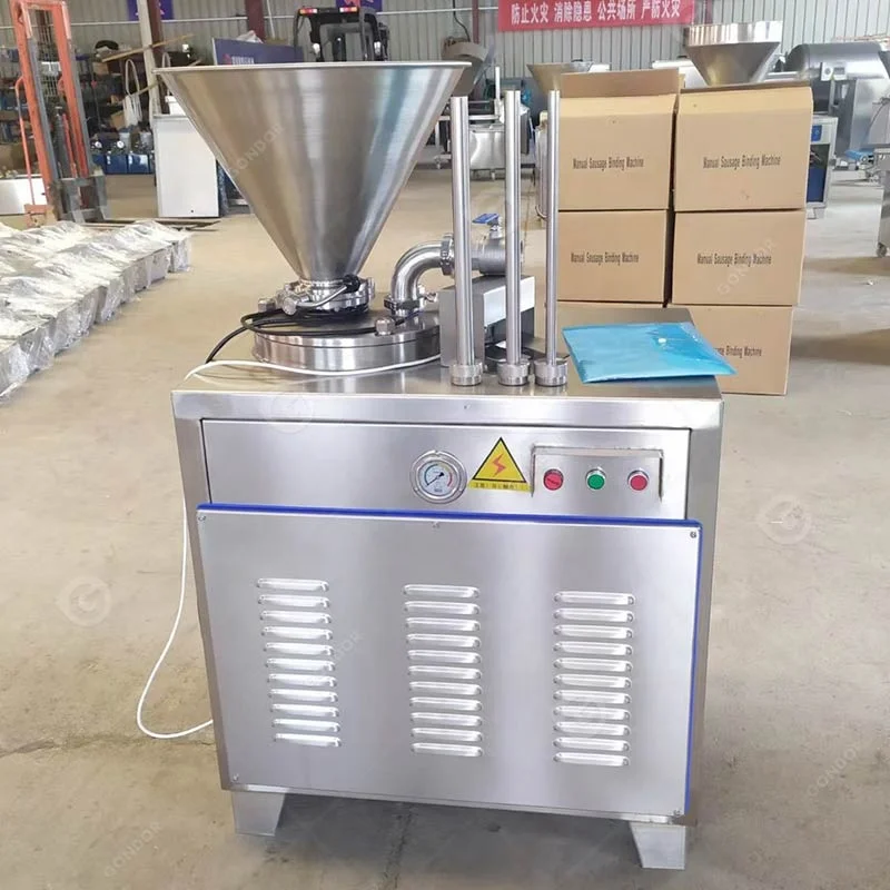 Embutidora De Chorizo Full Automatic Hydraulic Sausage Double Heads Electric Enema Stuffer Fill Machine