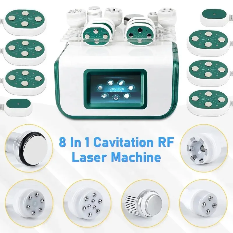 

2025 8в1 вакуумная Lipo кавитация для моделирования тела 40K ультразвуковая кавитационная машина для похудения подтяжка кожи машина для красоты лица