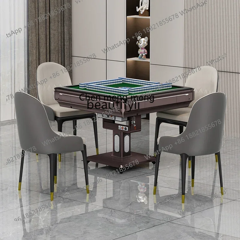 cc182l Mahjong Machine Automatic Folding Electric Mahjong Table Household Mute Four-Mouth Machine Heating
