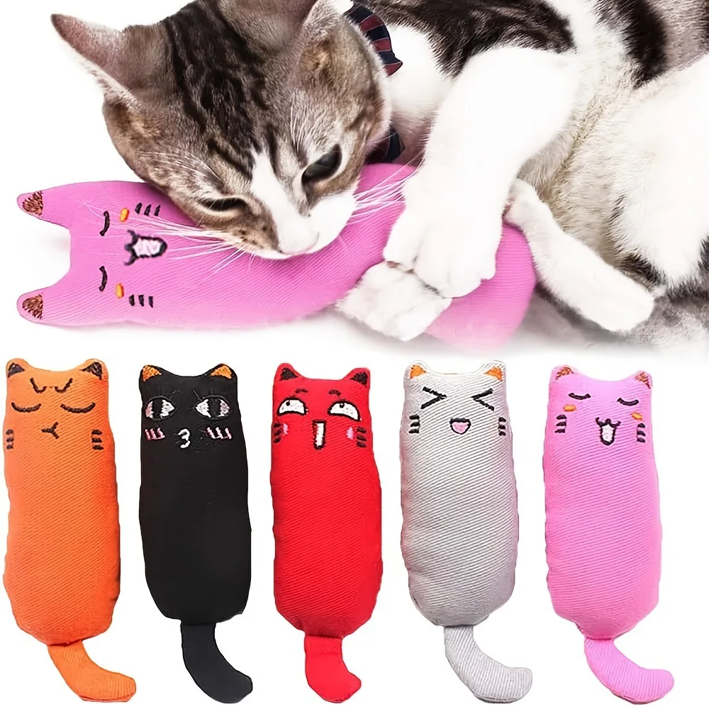 Spot Cartoon Cotton-filled Emoji Cat Doll Catnip Toy Pet Teasing Cat Doll Grinding Teeth Resistant Product