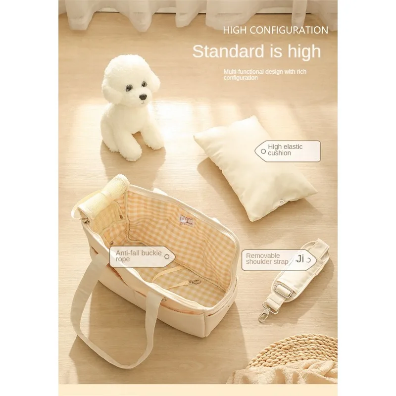 

New Korean Large Capacity Cat Bag, Dog Treasure Teddy, Portable Pet for Going Out, Cotton Small Dog Travel Bag