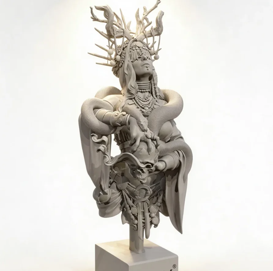 

Фигурка-модель бюста человека из смолы, высота 50-70 мм, бесцветная, для самостоятельной сборки (3D-печать) TD-7666/3D