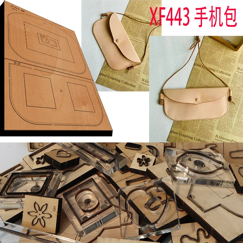 

New Japan Steel Blade Wooden Die mobile phone bag Leather Craft Punch Hand Tool Cut Knife Mould XF443