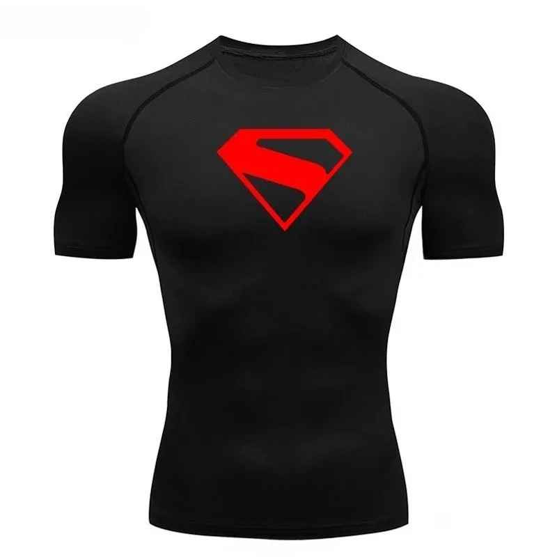 

Men's T-shirt short sleeved tight fitting sports top breathable quick drying fitness training long sleeved top