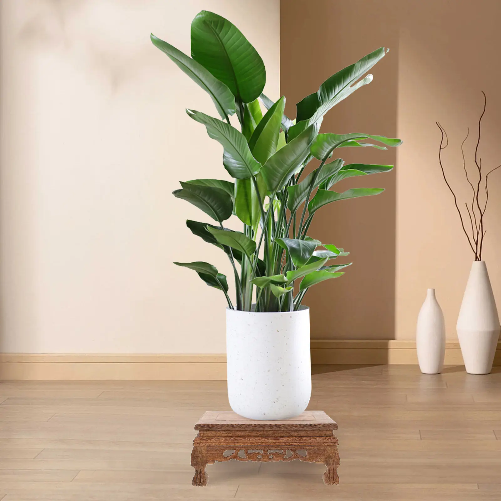 Chicken Wood Potted Plant Riser Bonsai Holder Wooden Display Stand for Succulents Vase Fish Tank Craft Statue Buddha Base Home - view 6