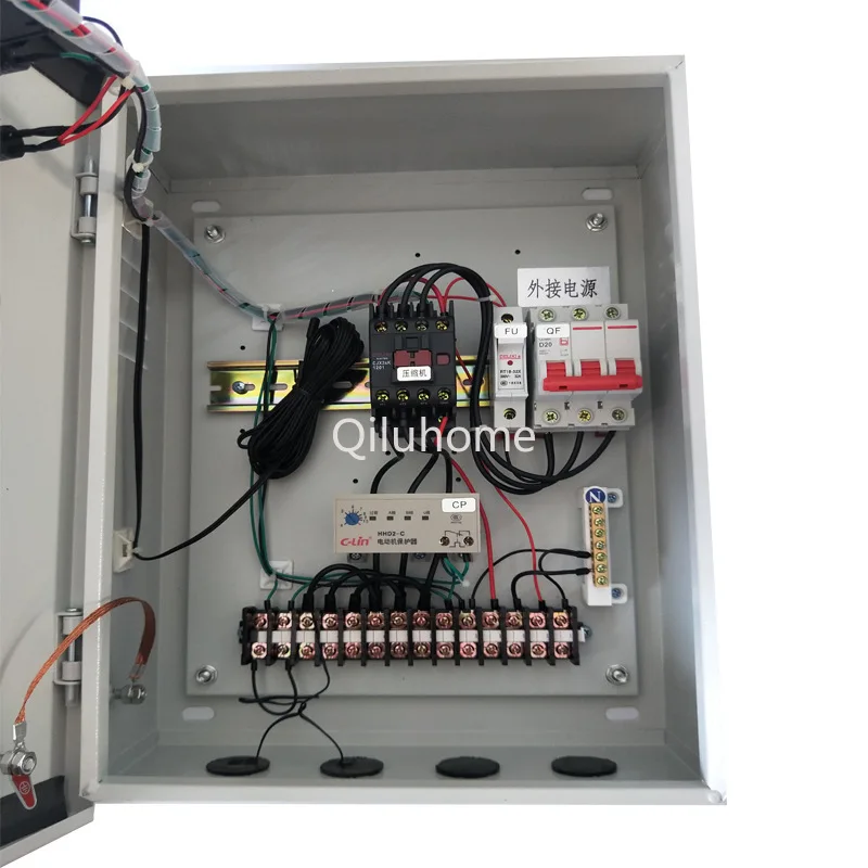 Microcomputer cold storage temperature control box with and without defrosting electric control box