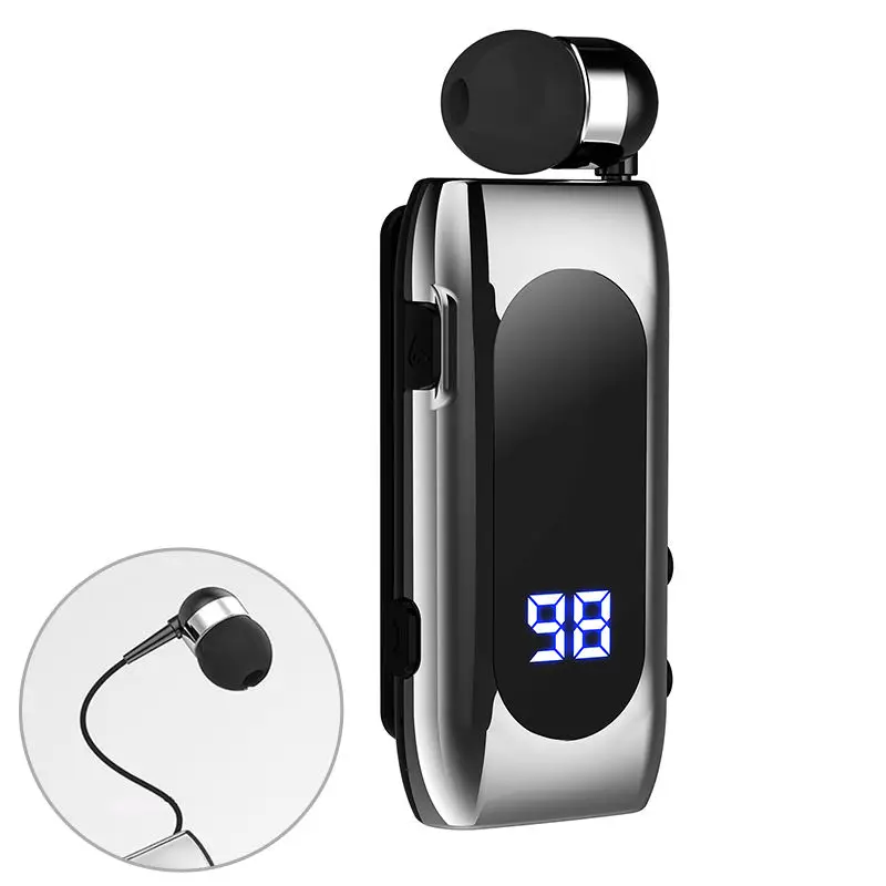 

K55 Band Clip Single-ear Bluetooth Headphones LED Display Tws for Android &IOS Earphones & Headphones Hd Calls Business Headsets