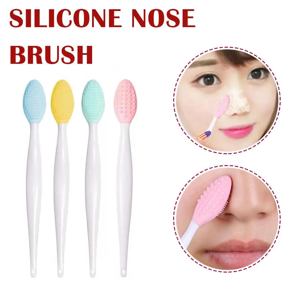 Soft Silicone Blackhead Remover Brush Deeply Clean Nose Care Face Lip Pores Brush Tool Double-side Oil Wash Reducer Skin P6M8