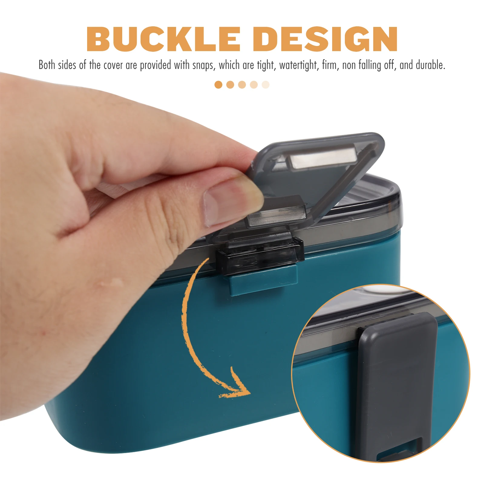 

Plastic Bento Box Microwave Safe Storage Container Fine Workmanship for Daily Use Sealing Food Box Portable Lunch Carry