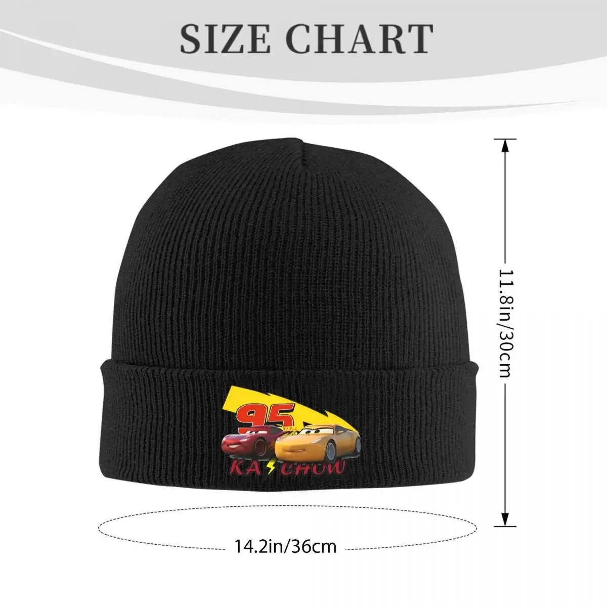 Cars Lightning Mcqueen Number 95 Knitted Hat Autumn Winter Beanies New Cartoon Cap Men Women Acrylic Hip Hop Bonnet